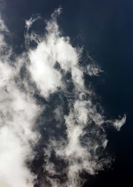 Black air sky with clouds