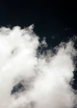 Black air sky with clouds