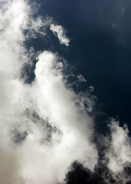 Black air sky with clouds
