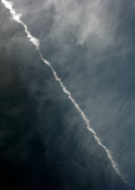 Black air sky with clouds