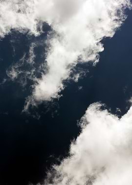 Black air sky with clouds