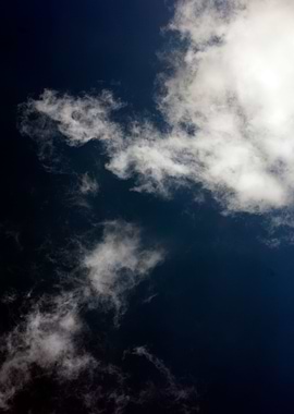 Black air sky with clouds