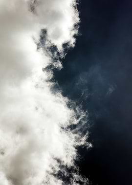 Black air sky with clouds