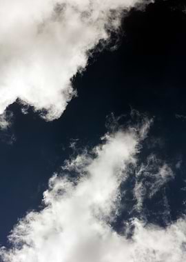 Black air sky with clouds