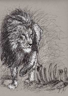 lion king's meal scribble