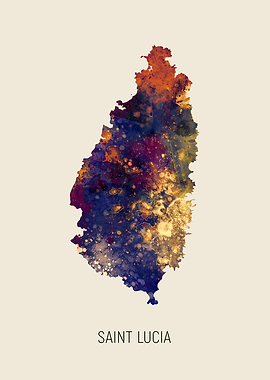 Saint Lucia Map