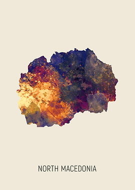 North Macedonia Map