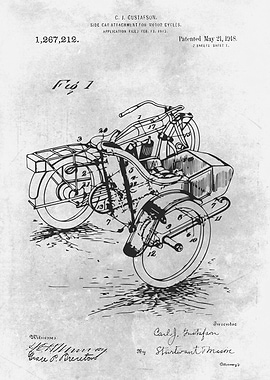 No281 Side car motorcycle