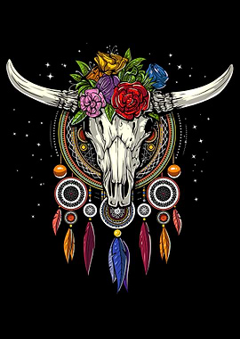Cow Skull Dream Catcher
