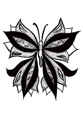 Abstract Butterfly Tattoo