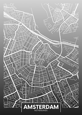 Amsterdam map Netherlands