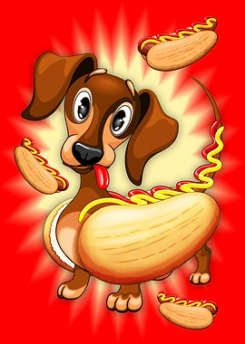 Dachshund Hot Dog Cutie