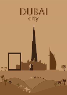 Dubai city illustration