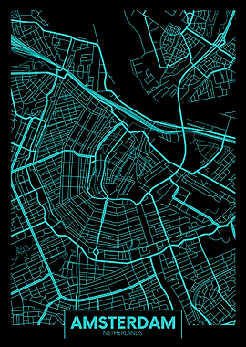 Amsterdam map Netherlands