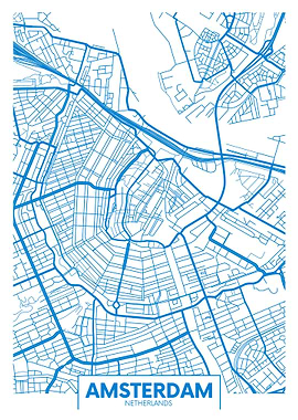 Amsterdam map Netherlands