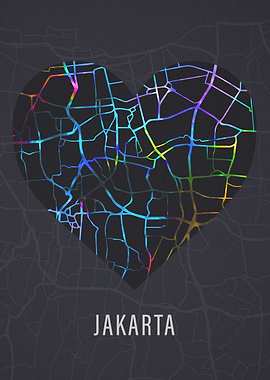 Jakarta City Street Map