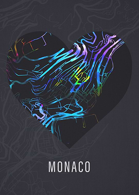 Monaco City Street Map