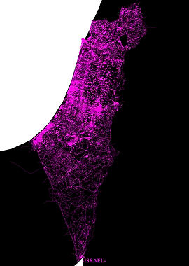 Pink Israel map