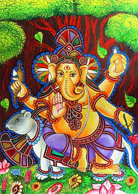 LORD GANESHA MURAL ART