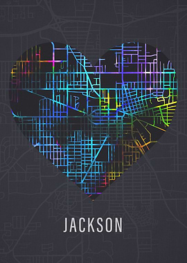 Jackson City Street Map