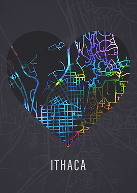 Ithaca New York City Map