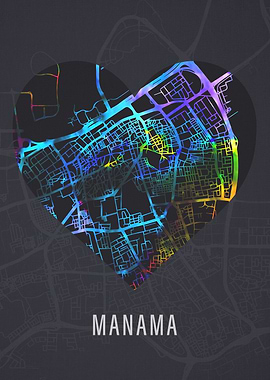 Manama City Street Map