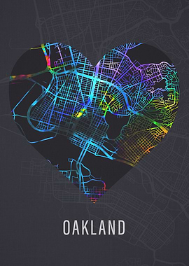Oakland City Street Map