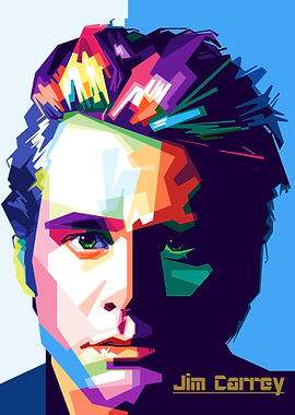 Jim Carrey popart portrait