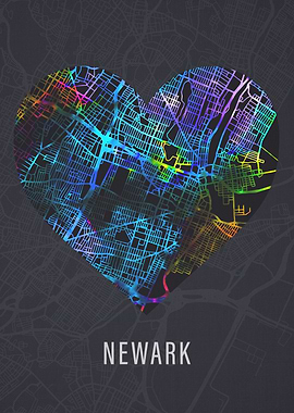 Newark New Jersey City Map