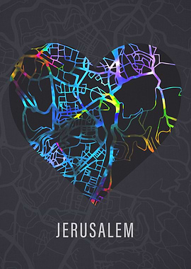 Jerusalem City Street Map