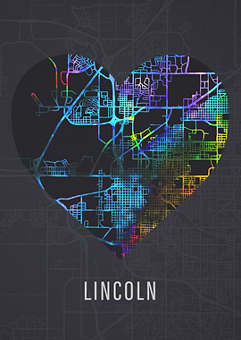 Lincoln City Street Map