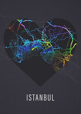 Istanbul City Street Map