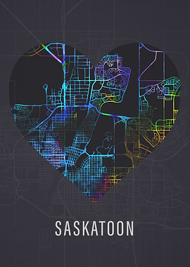 Saskatoon Canada City Map