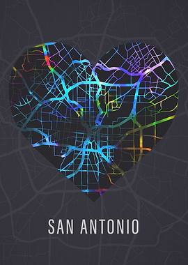 San Antonio Texas City Map
