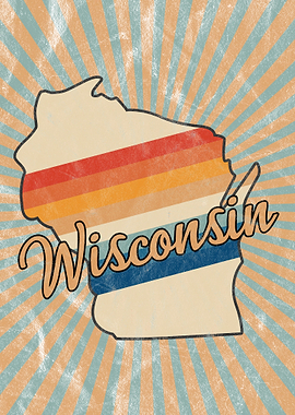 Wisconsin State Retro 70s