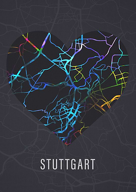 Stuttgart Germany City Map