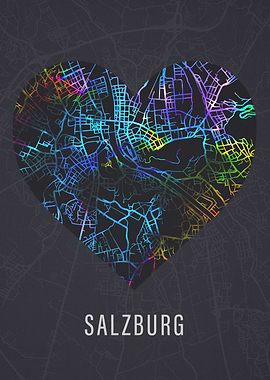 Salsburg Austria City Map