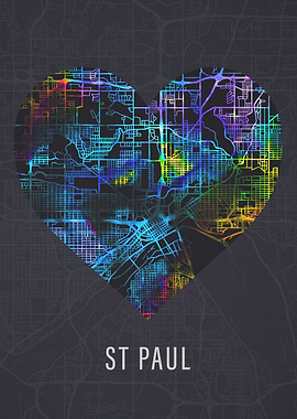 St Paul Minnesota City Map