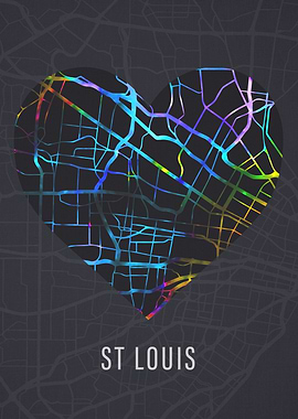 St Louis Missouri City Map