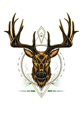 Deer head illustration