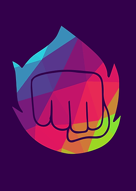 Rainbow Polygon Power 10