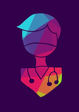 Rainbow Polygon Nurse 3