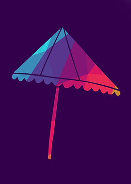 Rainbow Polygon Umbrella 6