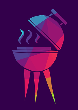 Rainbow Barbecue Food 2