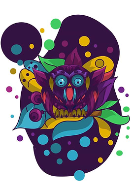 Pop art owl vector illustr