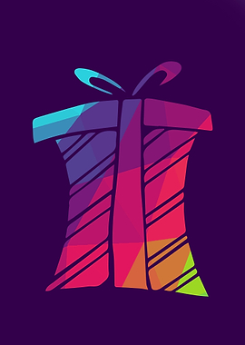 Rainbow Polygon Gift 7