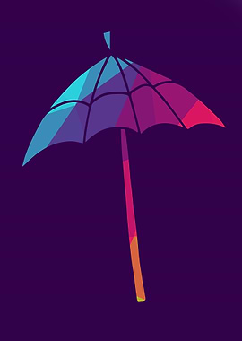 Rainbow Polygon Umbrella 9