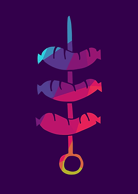 Rainbow Barbecue Food 9