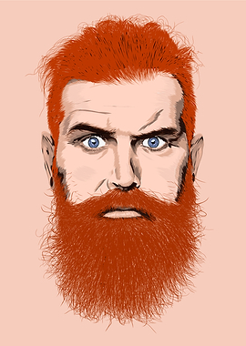 Ginger Beard Man Colour