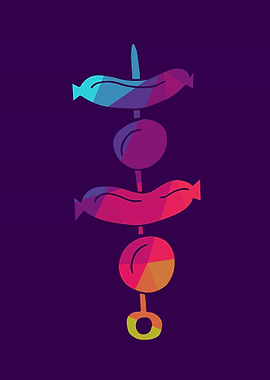 Rainbow Barbecue Food 10